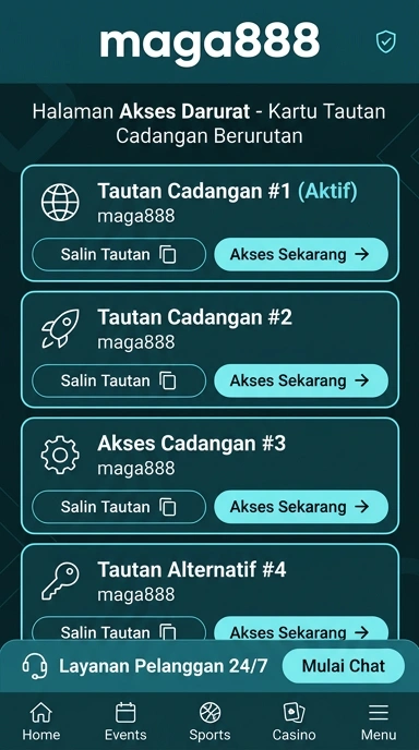Tampilan link alternatif maga888